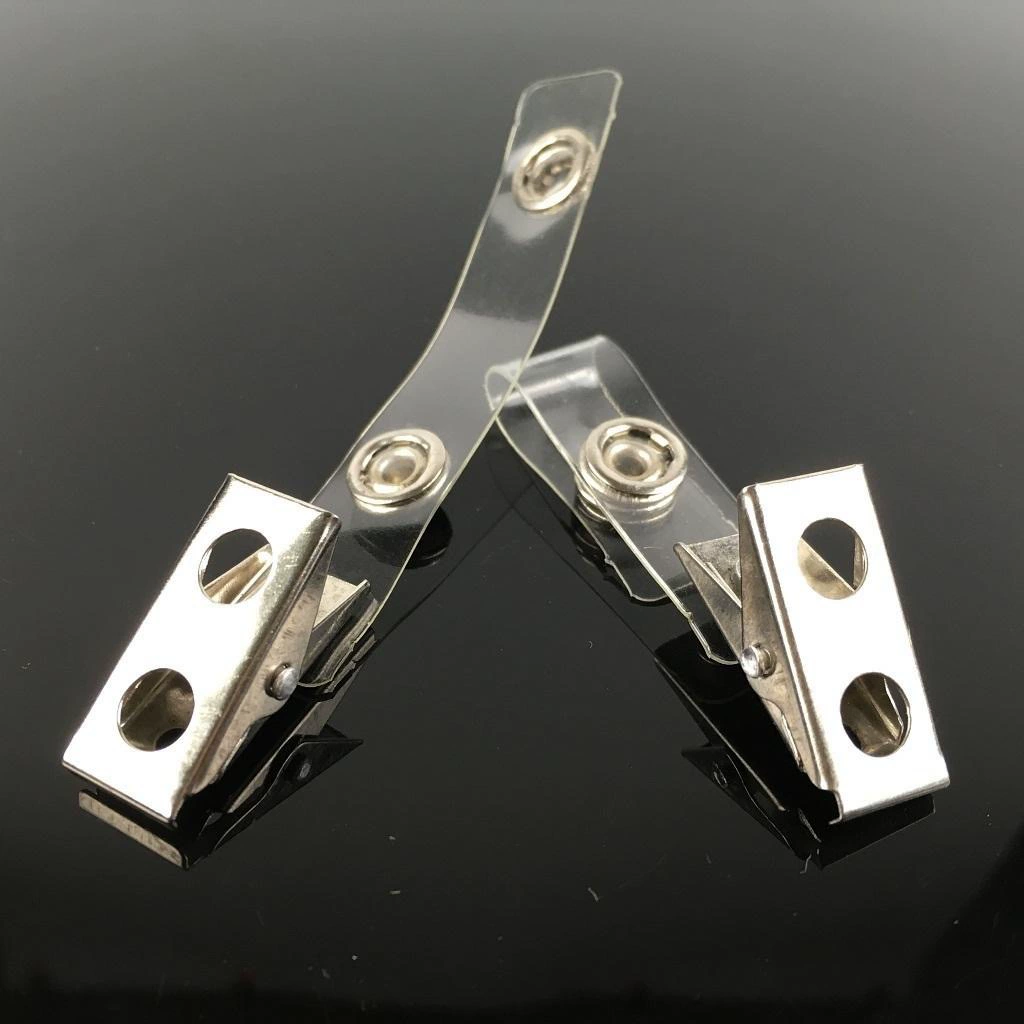 Поставка металлический значок клип ID Карты Держатель клип высокое качество двойное отверстие клип Английский клип Добро пожаловать на купить