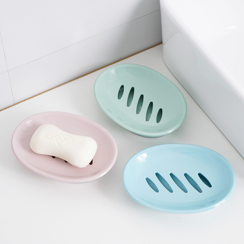 European-style soap box laundry soap box large size soap rack household creative covered plastic simple double-layer draining soap box