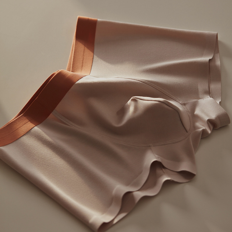 Cerotich莫代爾男士內褲秋冬款中腰無痕拼色平角褲舒適透氣短褲頭