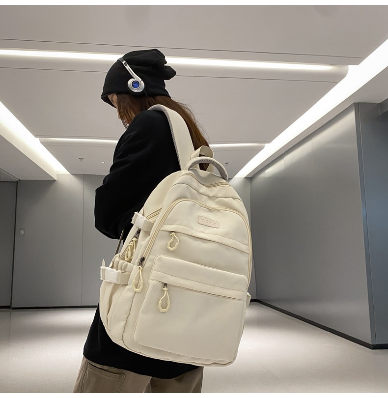 Solid Color Casual Daily Laptop Backpack display picture 1