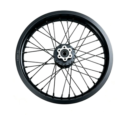 Suitable for the modified QiuLong Light Bee X with 2.15-16 aluminum alloy rims, 79bike small wheel rear hub assembly (Motorcycle wheel hub) - 215-16-black-rims