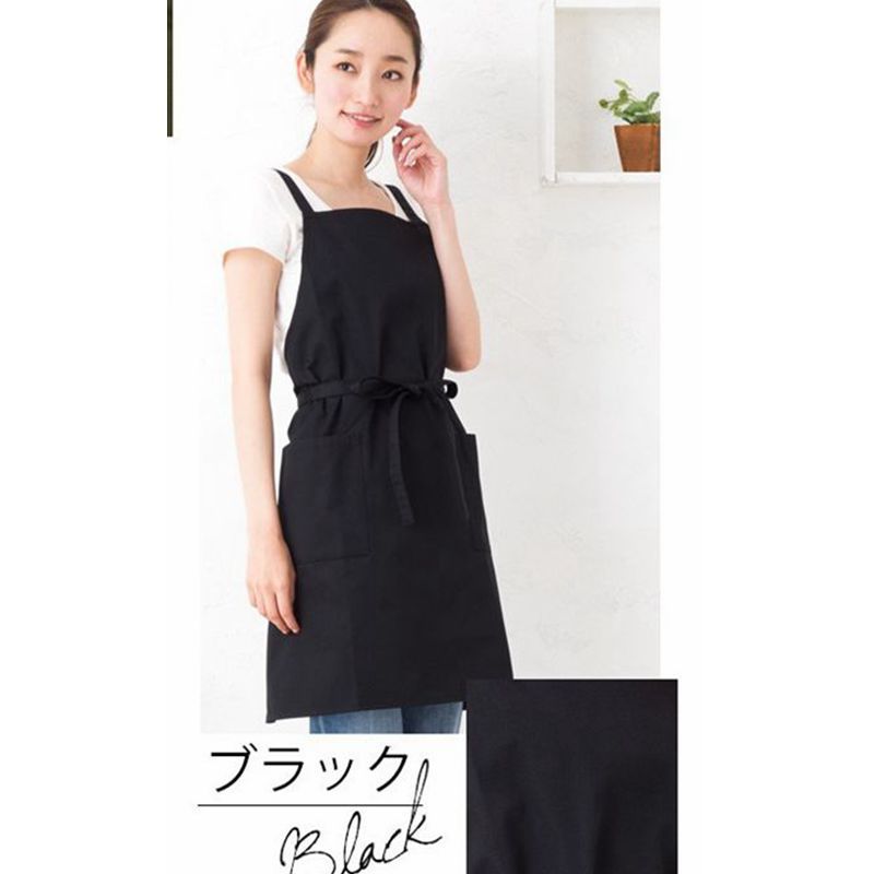 Estilo japonés impermeable Comercio exterior doble correa de hombro Cruz marca nuevo delantal moda cafetería casa fábrica directa delantal estilo coreano