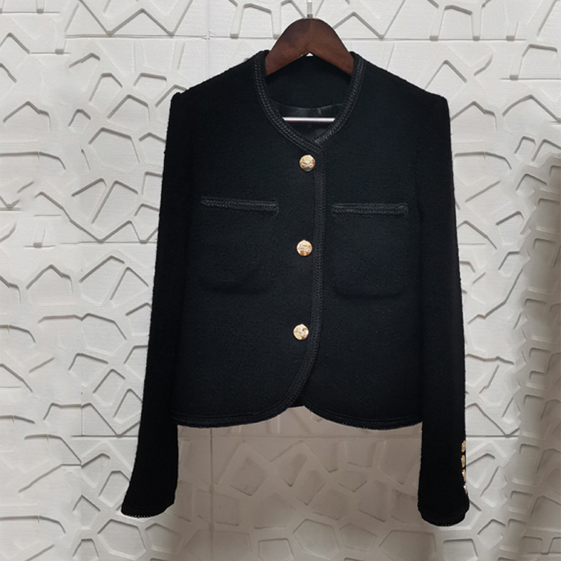 2023 Autumn/Winter New Women's Woolen Coat Short Japanese Style Socialite Design Elegant Wool Top Little Chanel Style 2023 Autumn/Winter New Women's Woolen Coat Short Japanese Style Socialite Design Elegant Wool Top Little Chanel Style