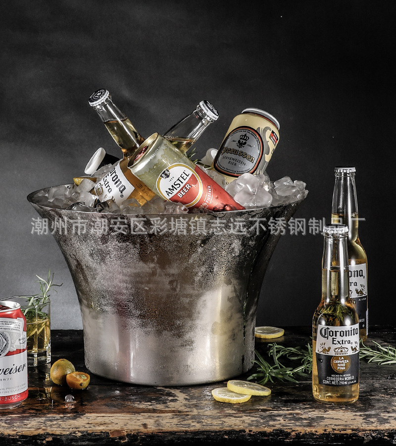 不锈钢酒吧KTV冰桶金色大容量香槟桶 红酒桶洋酒桶吐酒桶加工-阿里巴巴