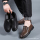 Work leather shoes men's spring and autumn leather breathable comfortable soft bottom non-slip large size casual shoes middle-aged and elderly dad shoes