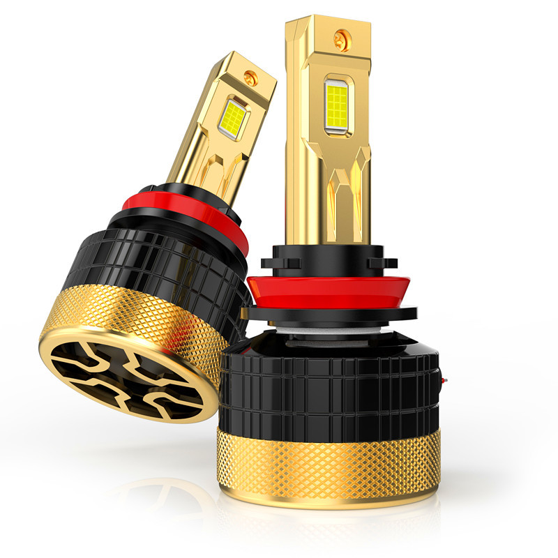 Faros de automóvil LED de alta potencia H11 aleta de cobre puro doble tubo de cobre sistema de conducción de calor LED general para automóviles