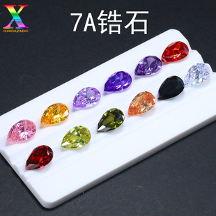Artificial gem factory 7A Pear-shaped zircon water drop 3*5-7*10 synthetic white stone high quality supply Pear CZ