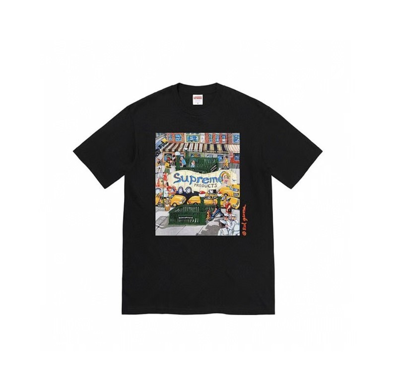 25ss RECORDS アメリカンレトロ ハイストリート 半袖 Tシャツ アメイジングトレンド インズ トップス メンズ レディース パッチワーク Tシャツ|undefined