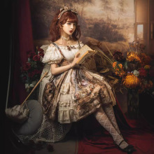 克洛莉雅JSK 原创油画柄Lolita优雅CLA系宫廷风连衣裙