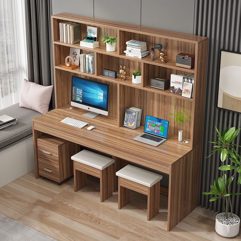 zsr書桌學生專用組合書櫃一體台式電腦桌家用臥室簡約學習桌寫字