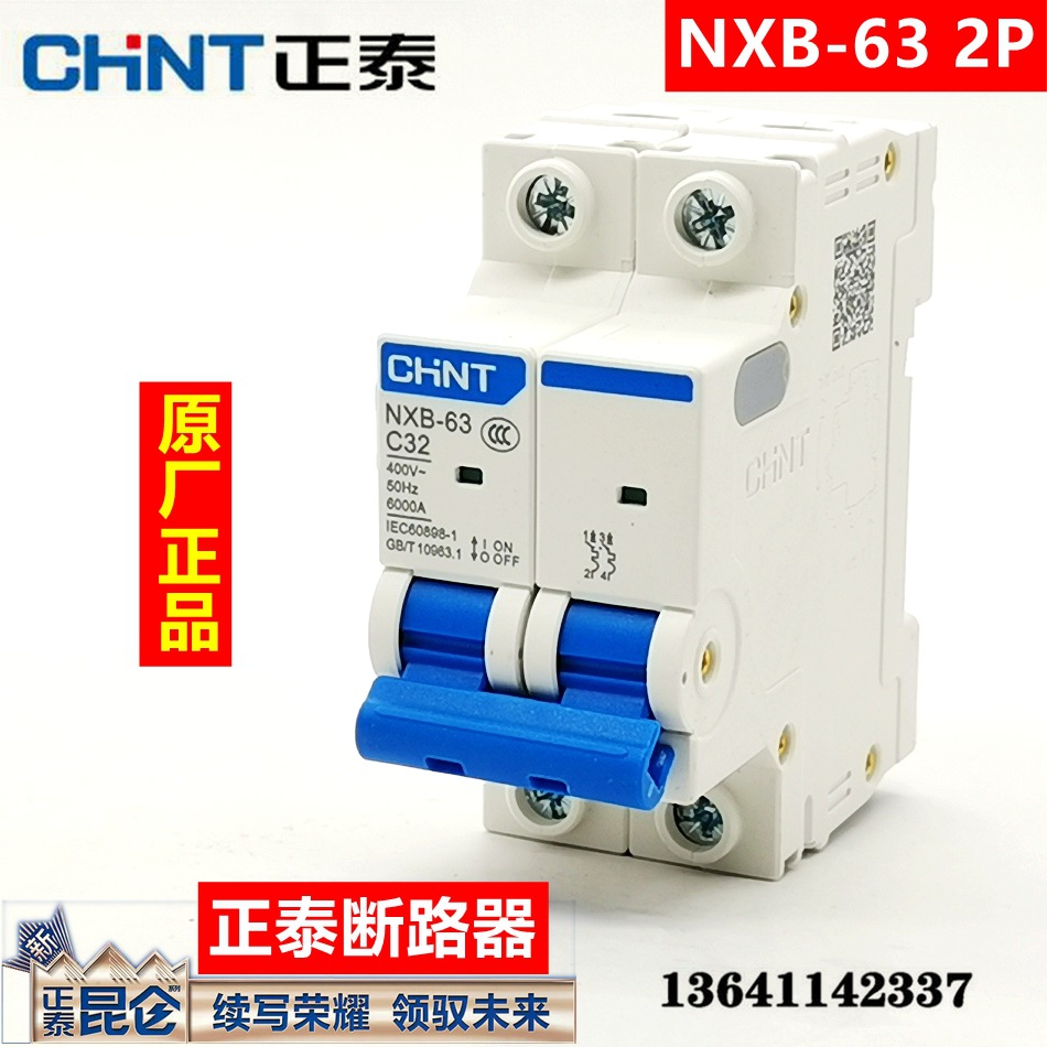 正泰断路器NXB-63 2P 空气开关 空开 微断开关C10 C20 DZ47升级版