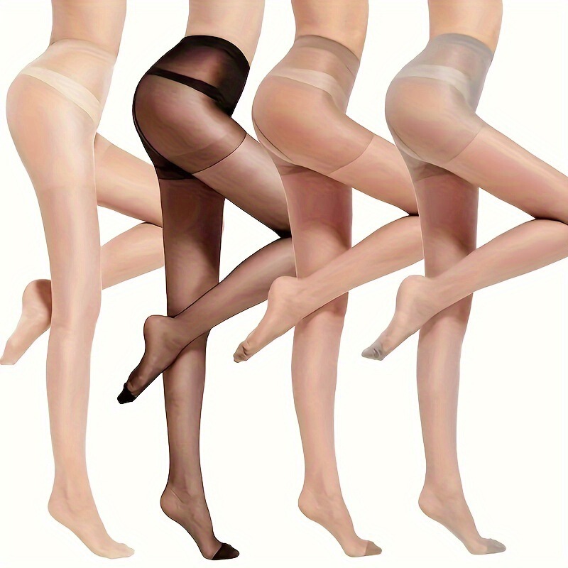Cross-Border Foreign Trade Spring and Summer Thin Silk Stockings, Tummy Control and Butt Lift, Ultra-Thin Black Silk Stockings, Sexy and Snag-Resistant for Women