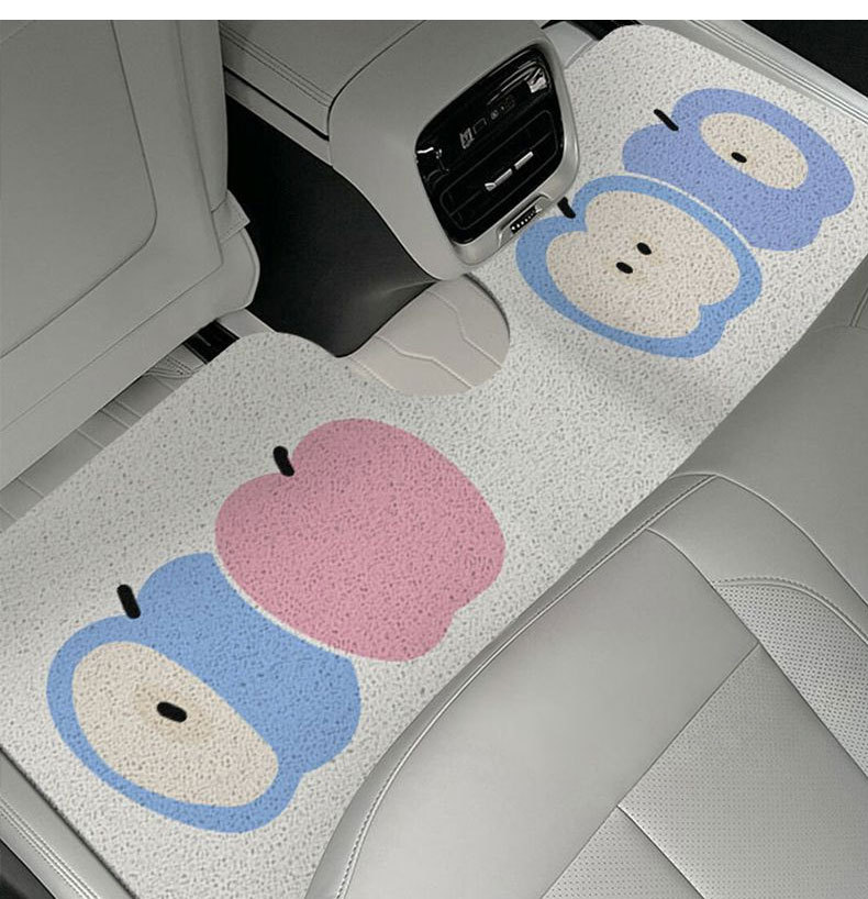 Dropshipping Cartoon Cute Car Floor Mats, Wire Loop Mats, Dirt-Scraping, Anti-Stain, Wear-Resistant, Easy-Care Foot Mats