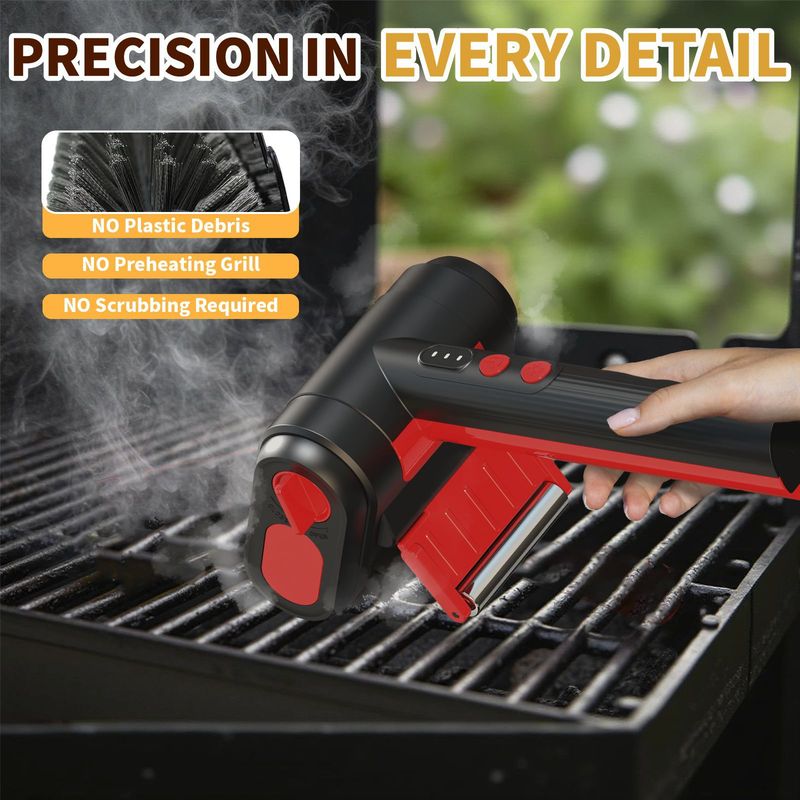 不锈钢滚轮Grill Brush烧烤清洁刷BBQ专用超强力度清洁刷清洁刷|undefined