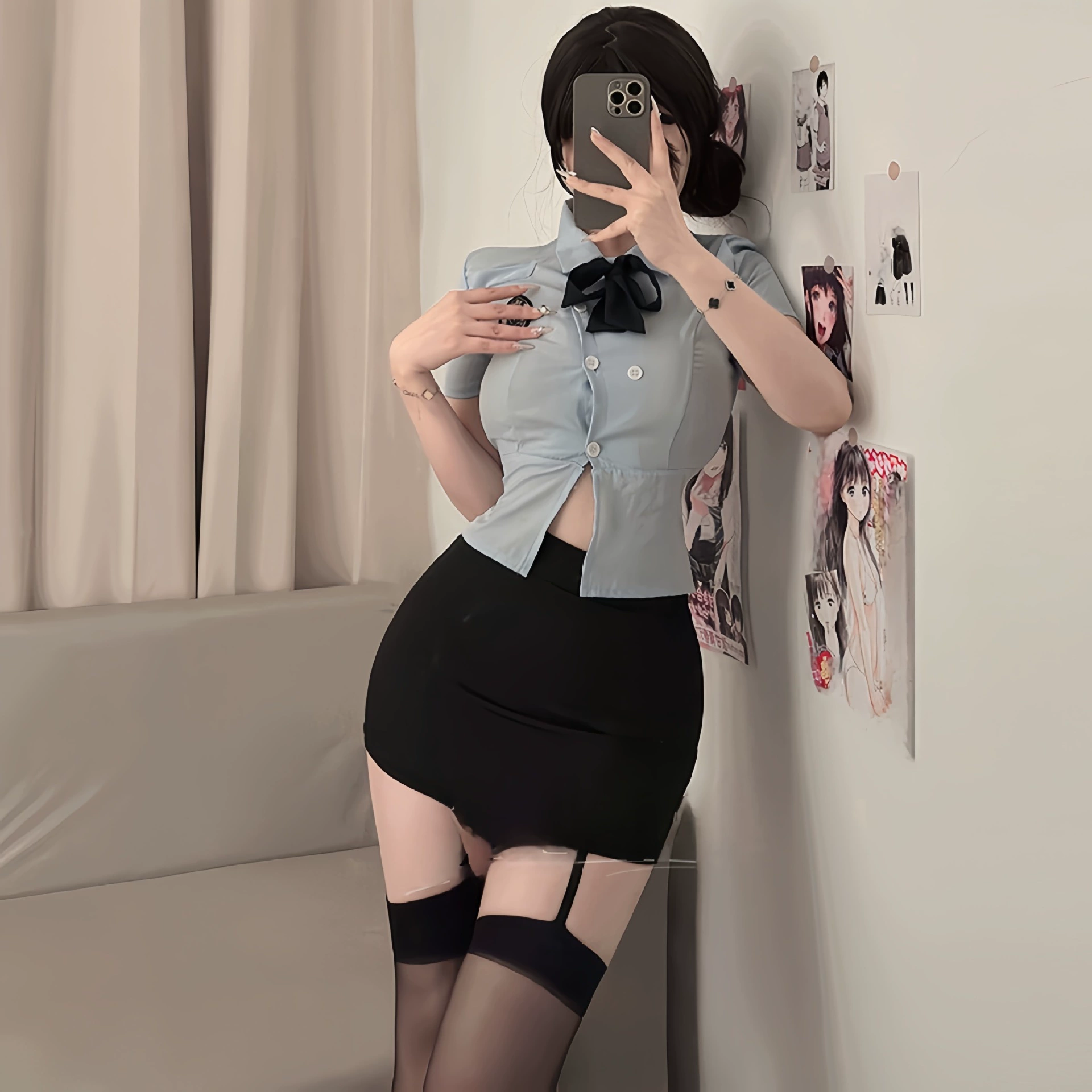 (Cross-border trading), sexy uniform, set, hip-accented
