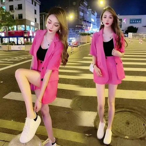 Casual suit suit pants 2026 new women's Korean casual fashion shorts two-piece summer thin style