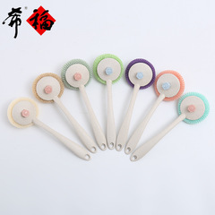 定製可拆卸竹纖維長柄鍋刷廚房可掛式超市日用品碗碟柔軟清潔刷子