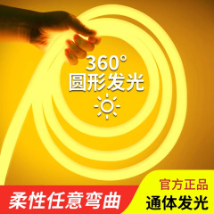 Ledネオンフレキシブルランプ円形360度屋外防水超明るい広告看板工事点灯線形ランプ