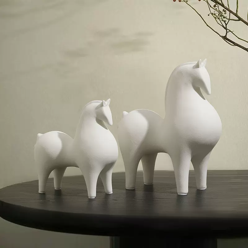 唐马陶瓷摆件马到成功招财动物工艺品办公室酒柜客厅创意桌面装饰