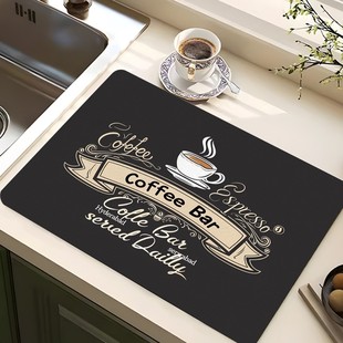 Cross-border diatom mud coffee machine pad absorbent quick-drying coffee coaster dirt-resistant and easy-to-clean coffee machine pad heat insulation placemat