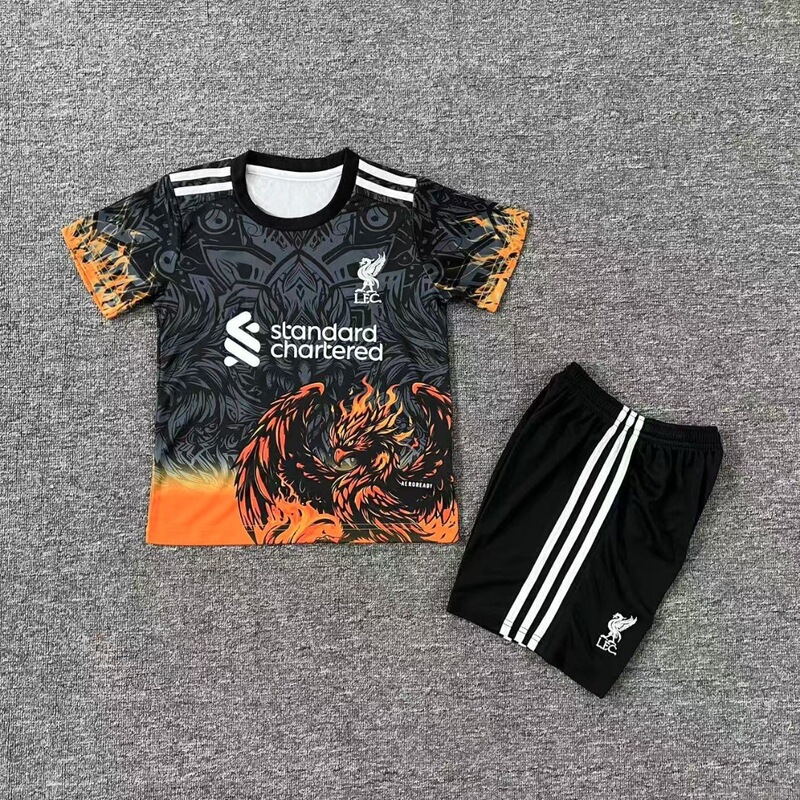 2526足球俱乐部儿童装套装特别版足球服巴西皇马巴萨短袖t恤球衣|undefined