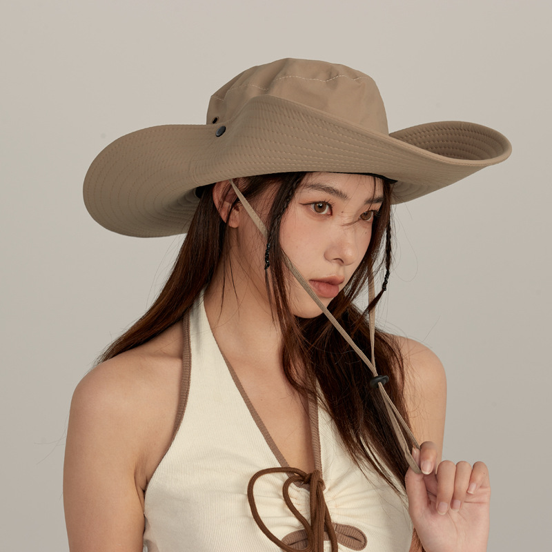 Women's Casual Simple Style Solid Color Wide Eaves Bucket Hat display picture 3