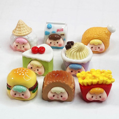 トレンディなクリエイティブ漫画コンビニエンスストア食品おもちゃ子供 diy かわいいキーホルダーペンダント車の樹脂装飾品