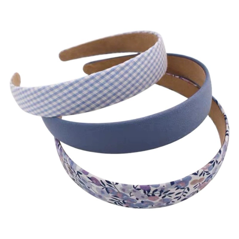 Ретро Цветочная клетчатая однотонная повязка на голову с широкими полями, универсальная заколка для волос, супер фея Мори, милая девушка, стиль BM