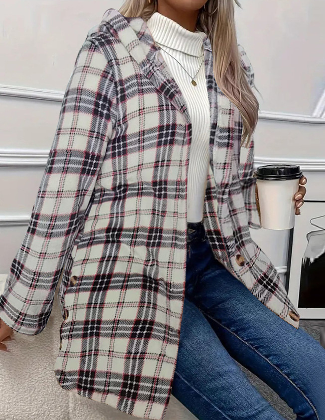 2026 Autumn Winter Independent Station European And American Style Women's Hooded Double-Sided Fleece Cardigan_ecoleips.com