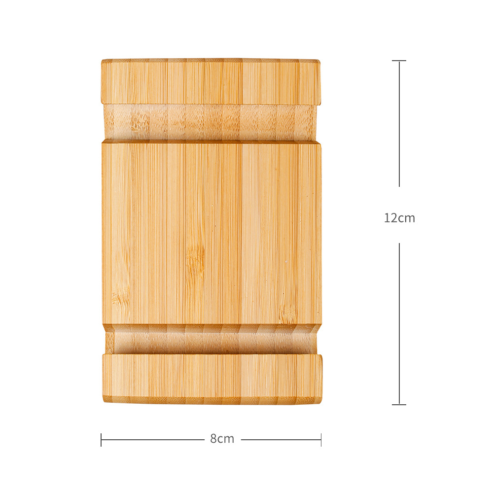 Soporte para teléfono móvil para escritorio, bambú perezoso de madera de bambú, base para teléfono móvil, artesanía simple creativa, decoración de escritorio al por mayor