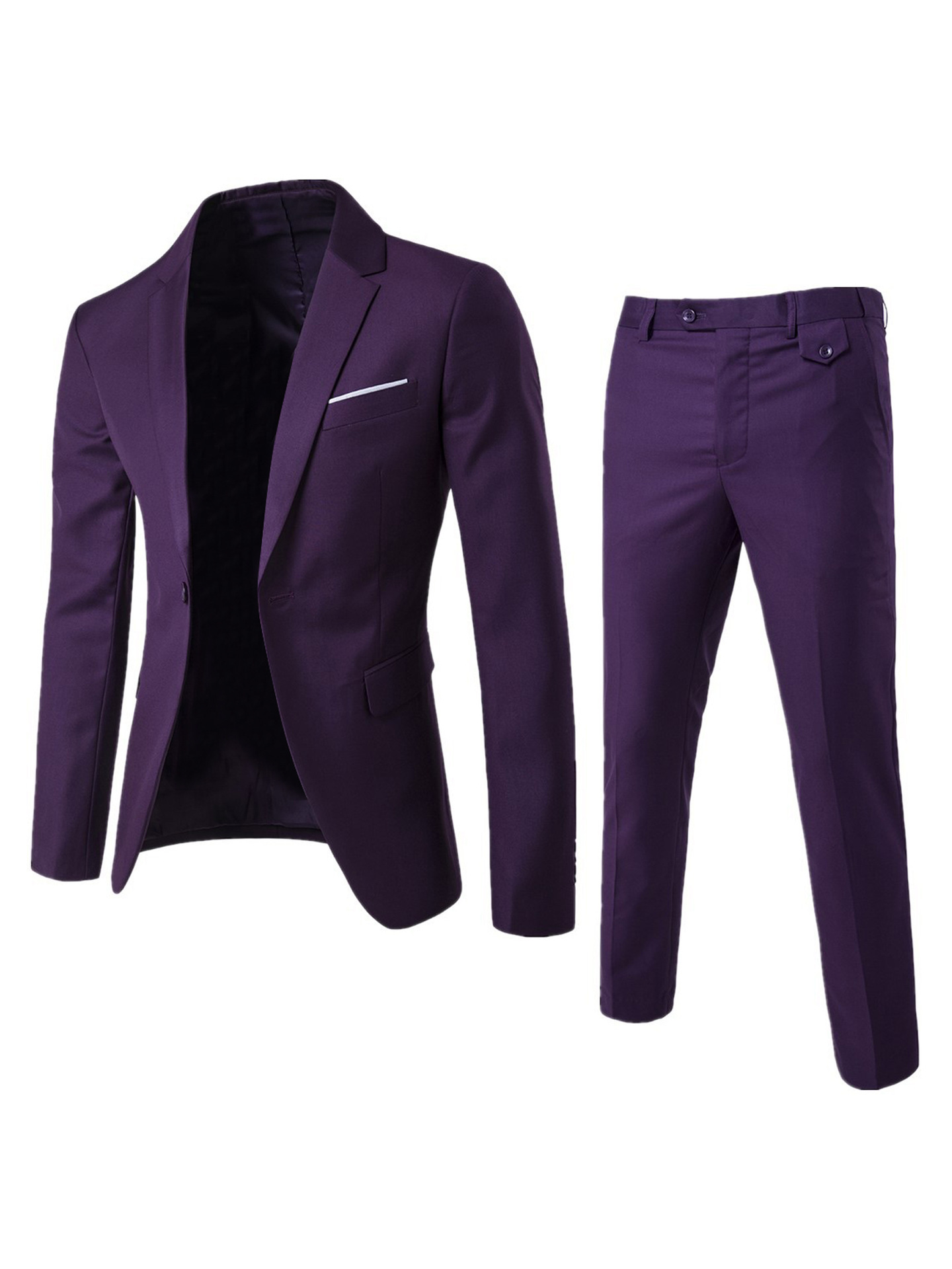 Men's Solid Color Pants Sets Blazer Men's Clothing display picture 5