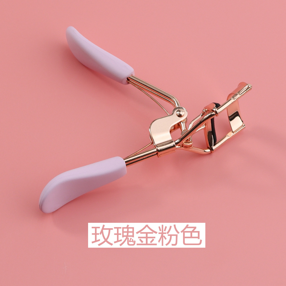 Rose gold rubber and plastic powder handle