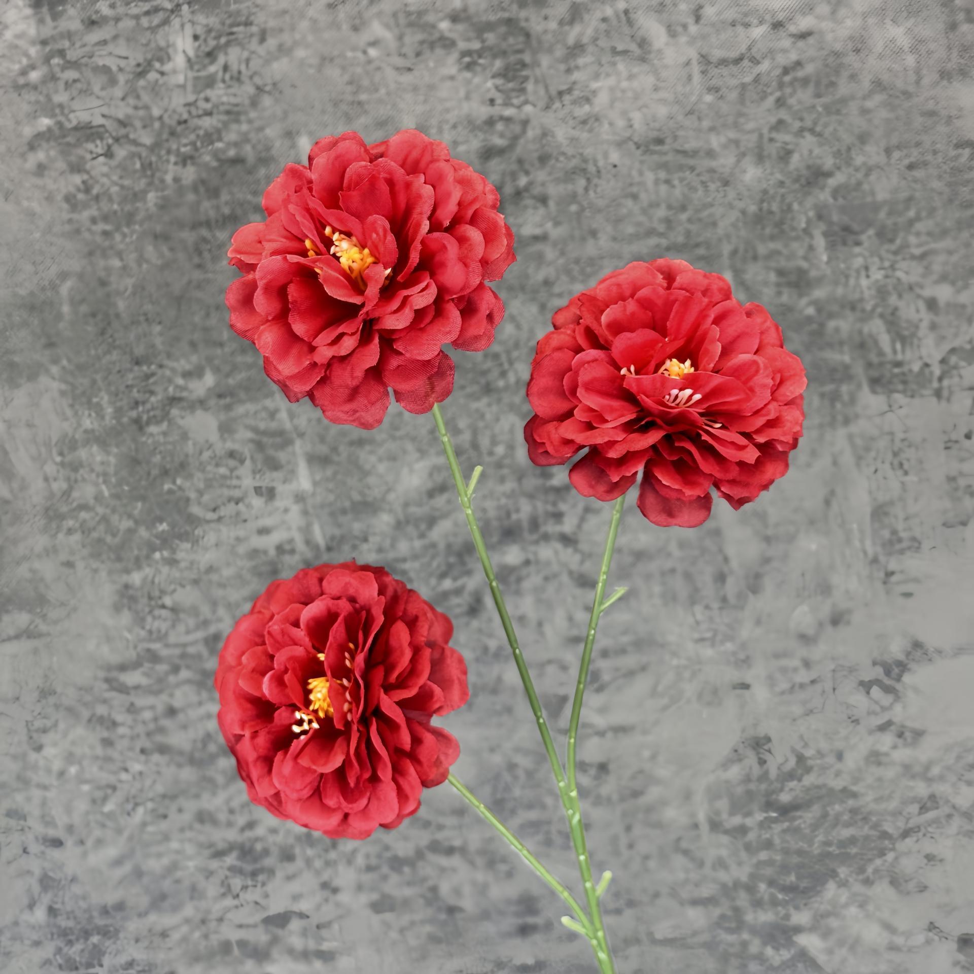 Nuevo hibisco 3 flores de boda decoración del hogar decoración de flores de seda hechas a mano adornos de flores falsas transfronterizas al por mayor