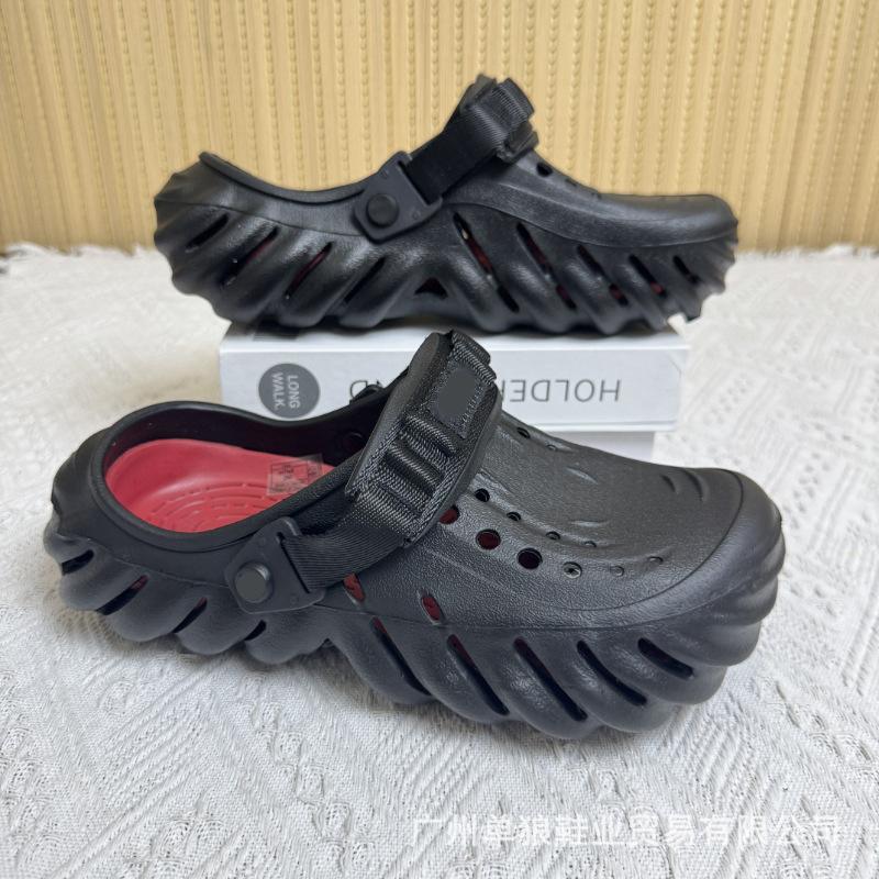 网红同款Croos洞洞鞋情侣波波鞋炫酷潮流防滑沙滩鞋个性户外拖鞋|undefined
