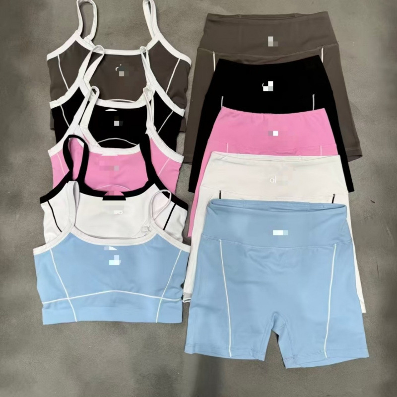2026 Summer Correct Version of Barely-There Feel Bra with Chest Pads, Outerwear Bra with Contrasting Color Straps, Bra Shorts Yoga Set with Straps 2026 Summer Correct Version of Barely-There Feel Bra with Chest Pads, Outerwear Bra with Contrasting Color Straps, Bra Shorts Yoga Set with Straps