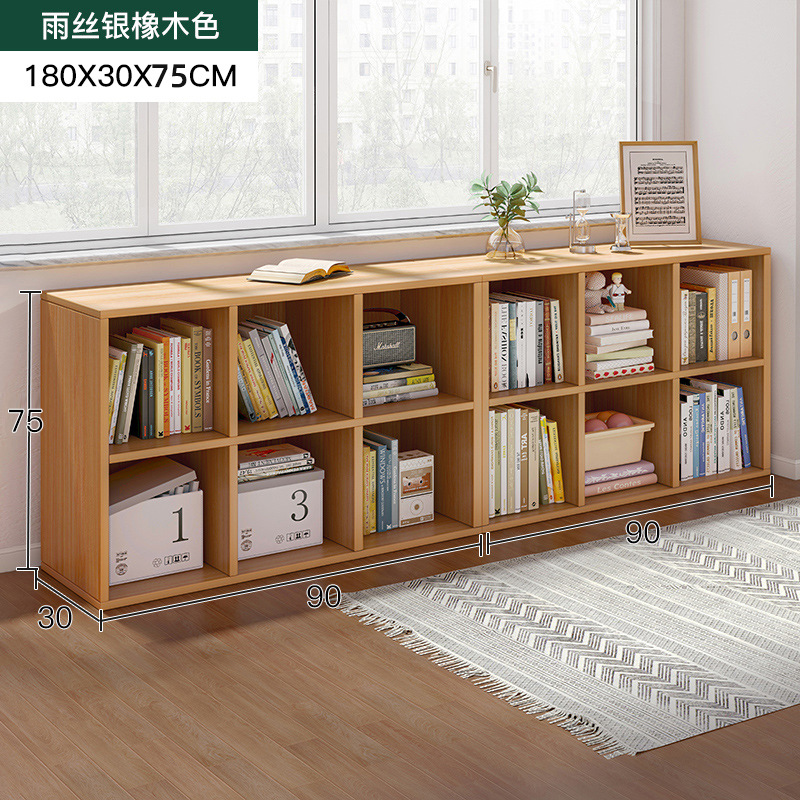 Estante de estantería Estante de rejilla de piso a techo Estante para libros Gabinete de almacenamiento de combinación gratuita para el hogar Gabinete de ocho compartimentos Gabinete corto Armario de almacenamiento