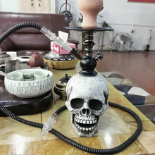 跨境货源供应阿拉伯水烟酒吧KTV骷髅头LED灯水烟壶shisha hookah