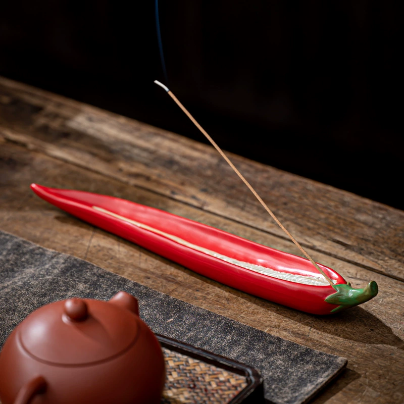 Новая креативная керамическая мини-курильница для благовоний чили, домашняя мини-курильница для чайной церемонии, украшения для благовоний, держатель для агарового дерева, сандалового дерева