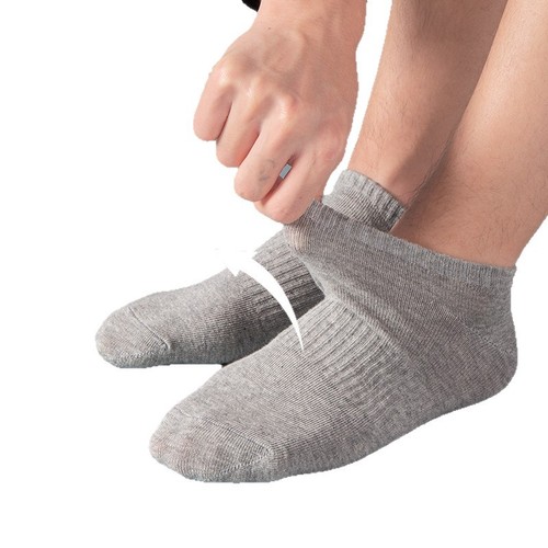 Men's drawstring sport socks, summer thin pure cotton breathable anti-odor fitness running training crew socks for summer fitness