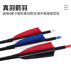 弓箭真羽混碳箭 傳統美獵射箭箭支戶外比賽練習競技射准 批發