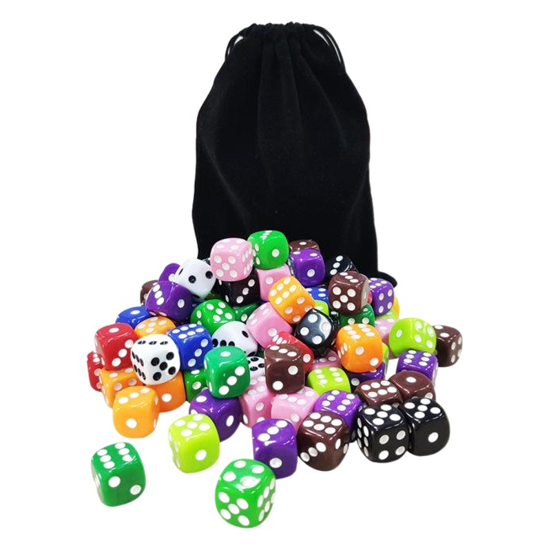 Venta directa de fábrica de alta calidad dados 16mm esquina redonda de color sólido tamiz dados Barra de dados de entretenimiento KTV dados