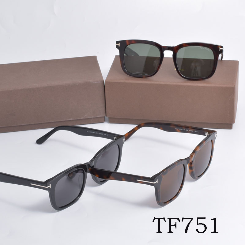 Retro Tom Ford TF751 kvadrat polarize gün eynəyi