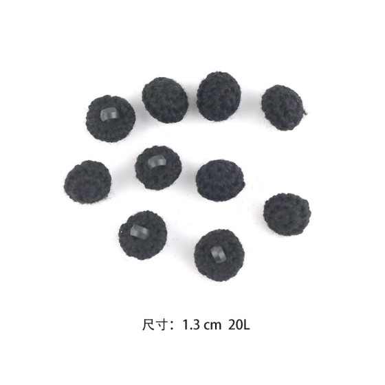 Handmade crochet button 13mm 15mm cotton thread hand hook mushroom buckle clothing accessories DIY jewelry