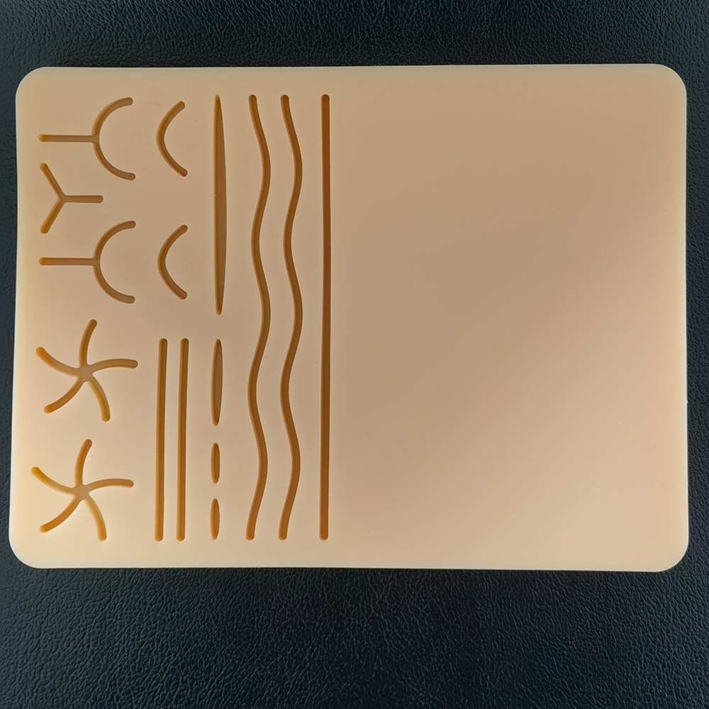 皮肤缝合器模型硅胶垫模块双眼皮埋线整形手术练习伤口缝合模型皮