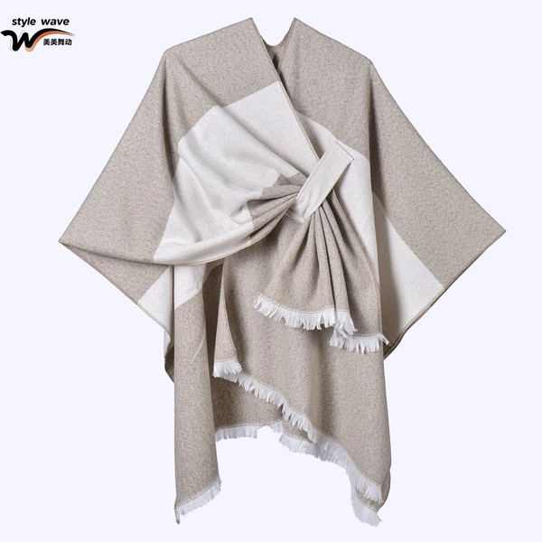 Horizontal white beard slash khaki white