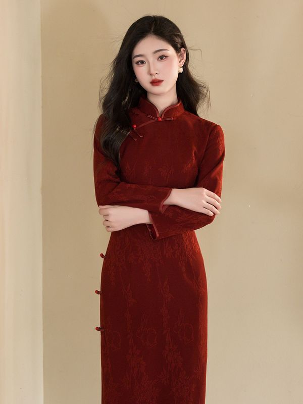 新中式改良旗袍2025新款红色敬酒服新娘女结婚订婚宴礼服裙年轻款|undefined