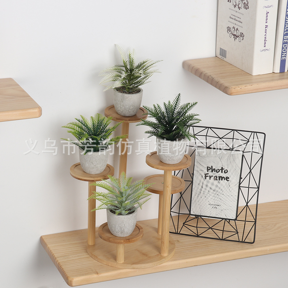 Mini Planta Artificial en Maceta de Pulpa de Plástico para Decoración del Hogar y Escritorio image 7
