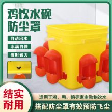 全自动鸡饮水碗家禽自动小鸡饮水器鸡水碗带防护罩鸭鹅鸽子喂水