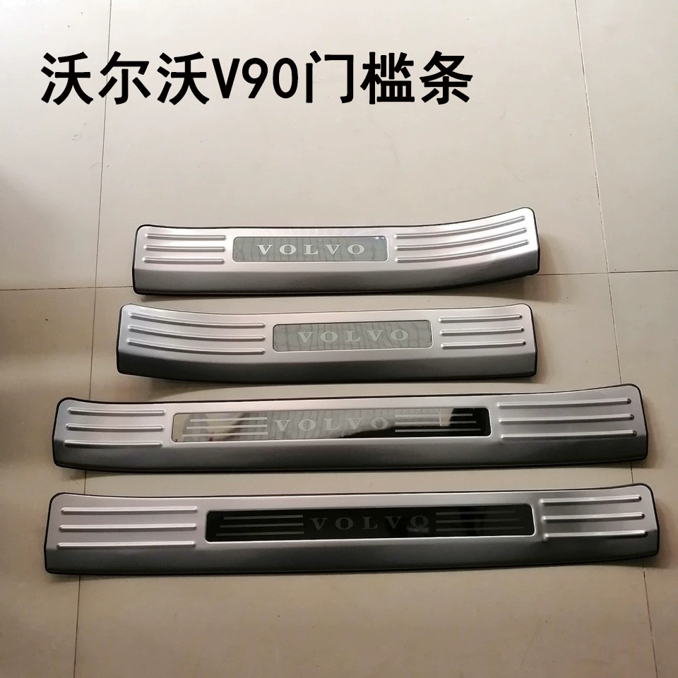 Подходит для 17-24 Volvo V90 пороговая планка Добро пожаловать детали модификации педали Автомобильная защитная пластина наклейки для украшения интерьера