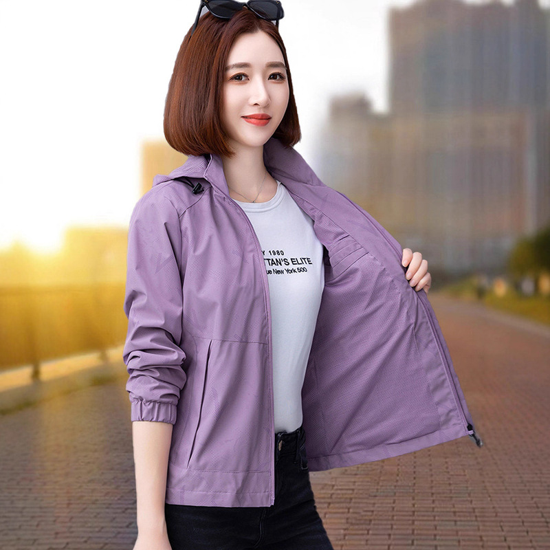 Short Windbreaker Jacket for Women Spring & Fall 2025 New Casual Fashion Age-Reducing Thin Top Outdoor Windproof Jacket